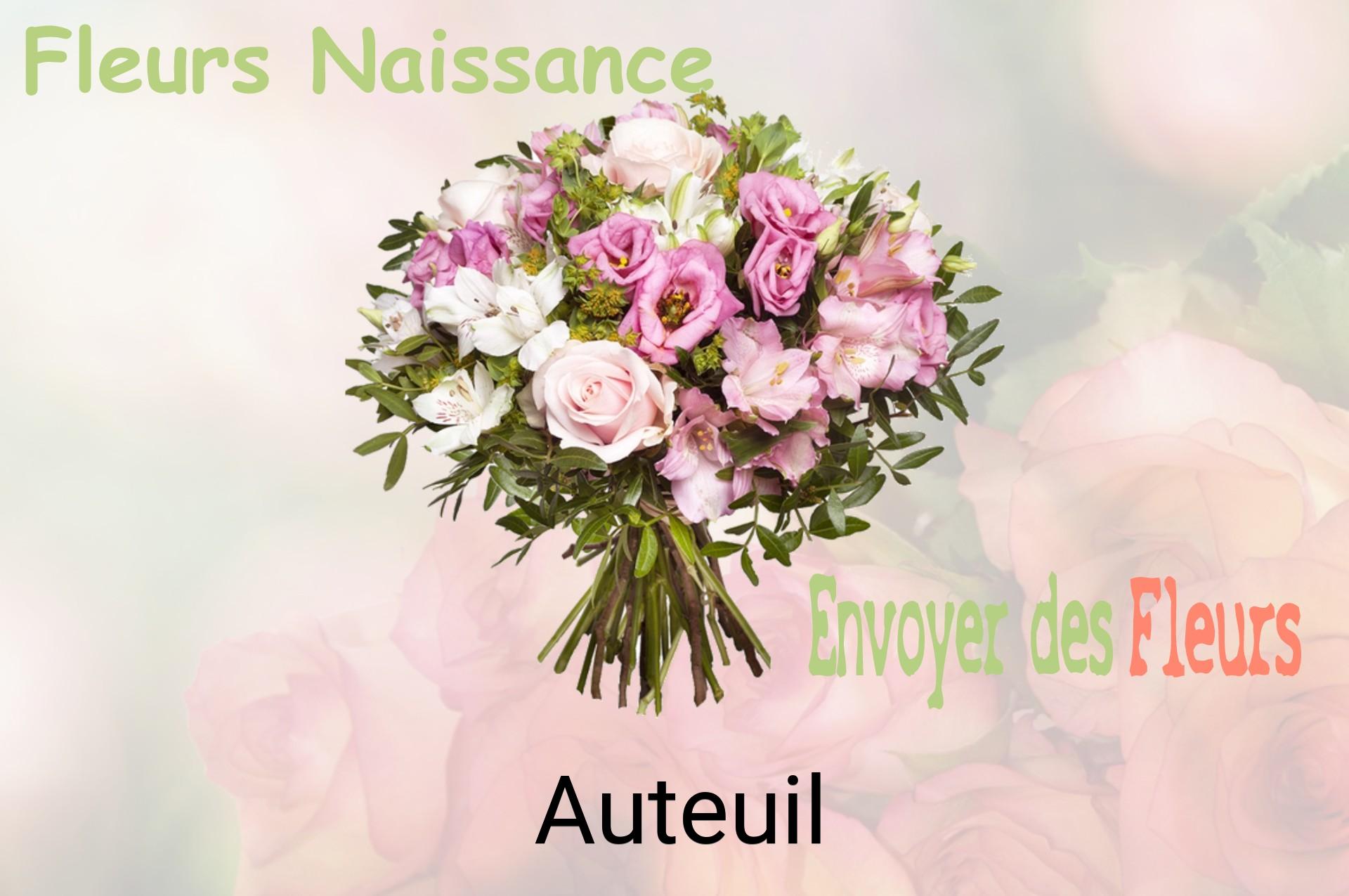 Bouquet de fleurs de naissance livré à Auteuil
